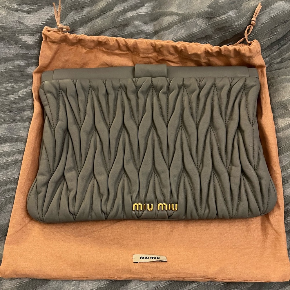 Miu Miu Gray Clutch clutch